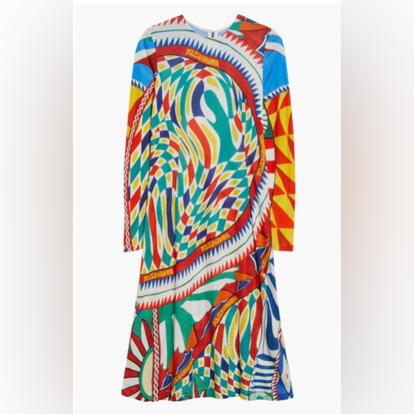Dolce& Gabbana NWT Carretto Print Long
Sleeve Sheath Dress - Picture 5 of 7